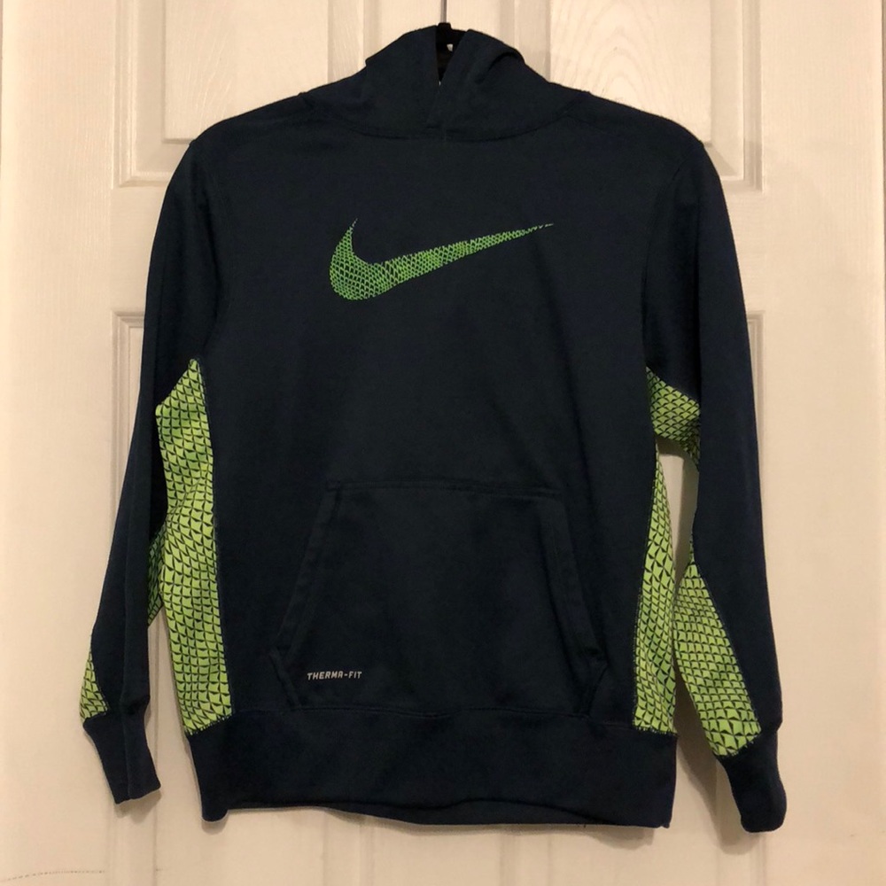 NIKE blue/green hoodie
